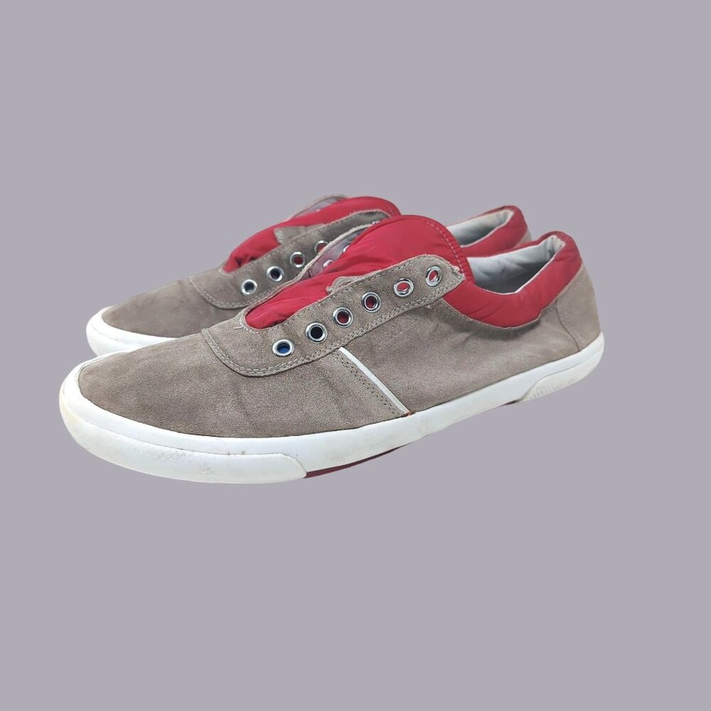 Vintage Y2K Prada Mens Sneakers 8.5 Gray Suede Low Top